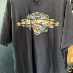 Harley-Davidson Black and Orange Graphic Tee